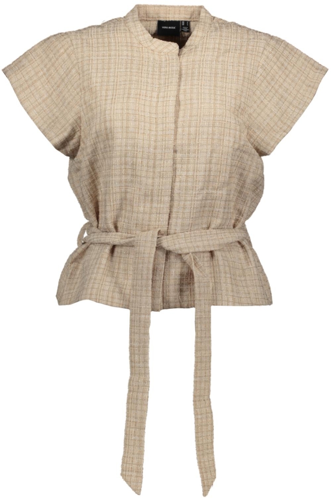 VMNINA SS BELT VEST TOP EXP 10340931 TAPIOCA